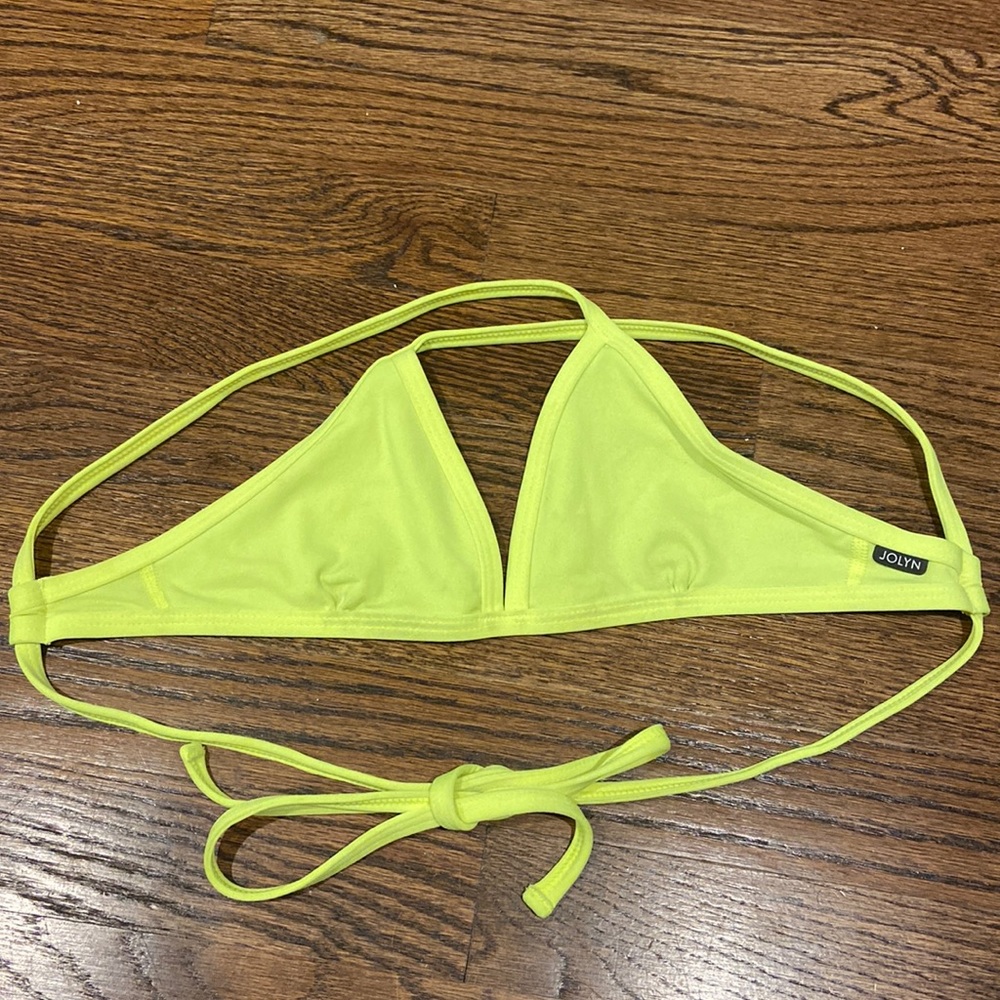 Jolyn bright yellow bikini top. Mid condition.
